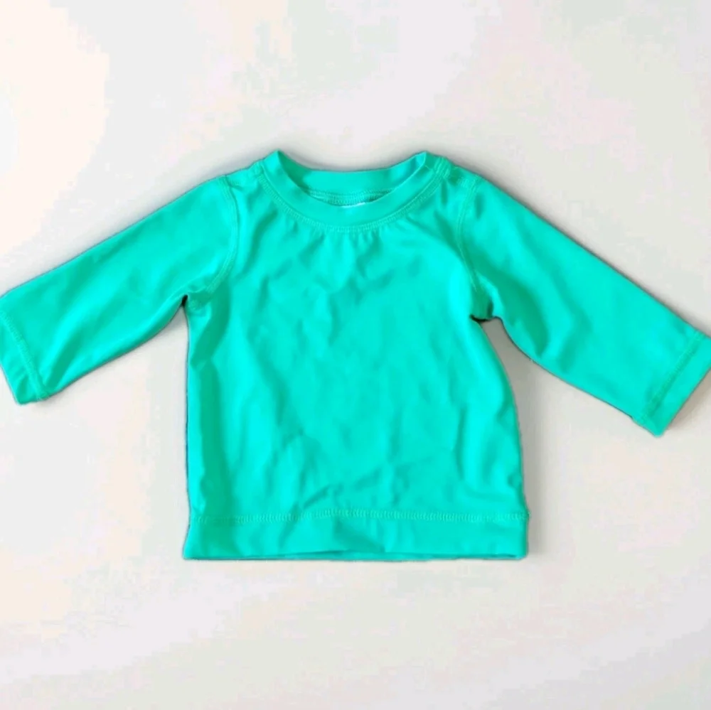 Hanna Andersson 0-3 Month Green Rash Guard 50 cm Preppy Oeko-Tex Swim Beach Pool